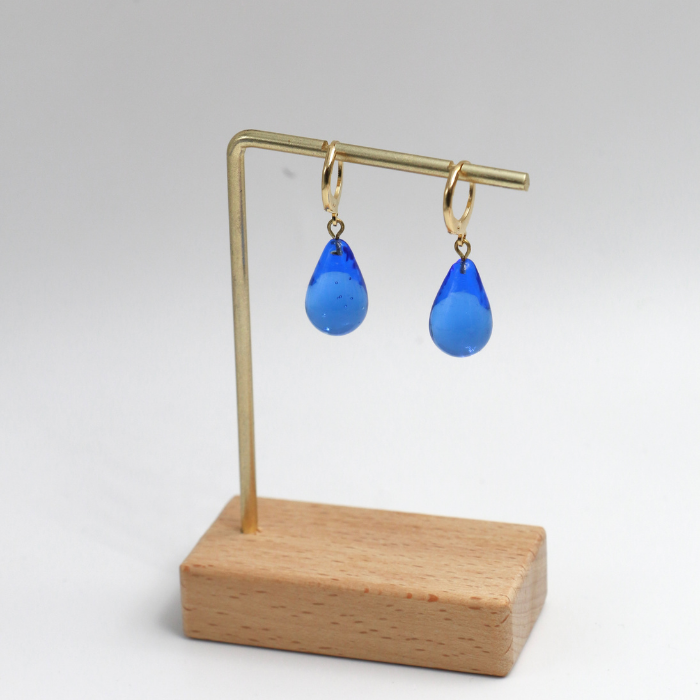 Glass Drop-Pendant Earrings – Diatomée