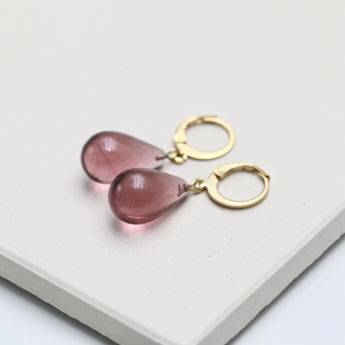 Glass Drop-Pendant Earrings – Diatomée