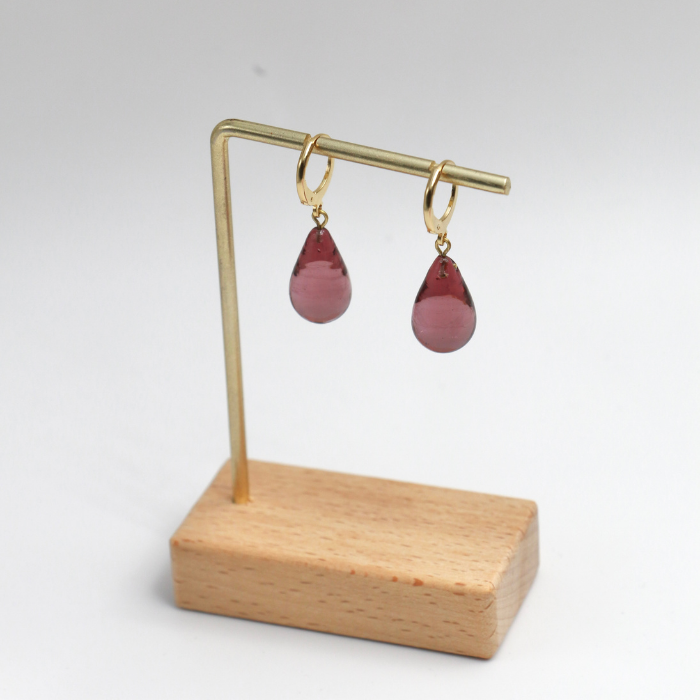 Glass Drop-Pendant Earrings – Diatomée