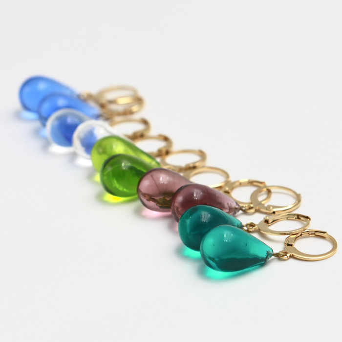 Glass Drop-Pendant Earrings – Diatomée