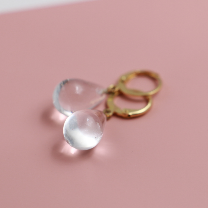 Glass Drop-Pendant Earrings – Diatomée