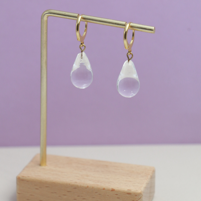Glass Drop-Pendant Earrings – Diatomée