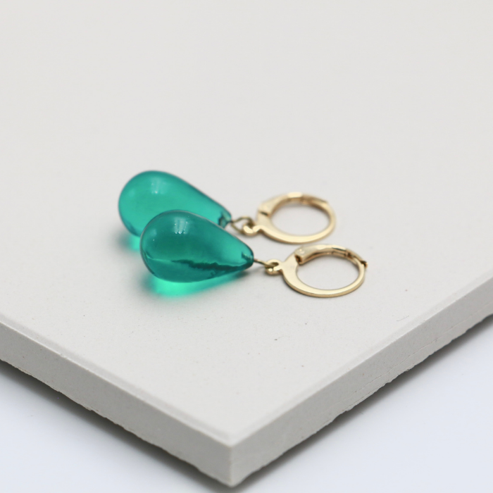 Glass Drop-Pendant Earrings – Diatomée