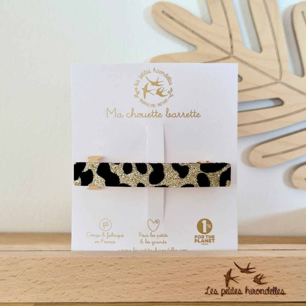 Glitter Felt Hair Barrette – Classic Rectangle – Les Petites Hirondelles