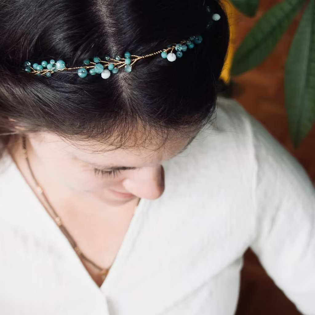Helen Spur Hair Wreath - Blue/Purple - Nebo v Kvitah