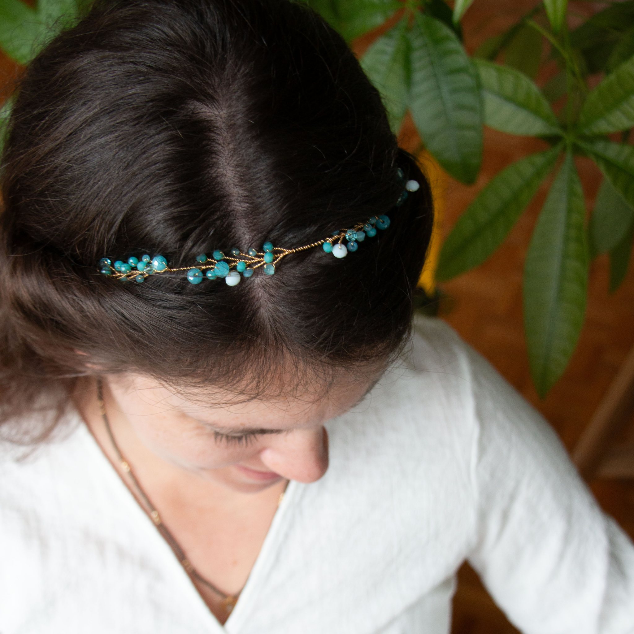 Helen Spur Hair Wreath - Blue/Purple - Nebo v Kvitah