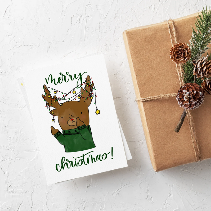 Merry Christmas! Fuck you! – Funny Rude Christmas Card – Greta Jane Paper Co