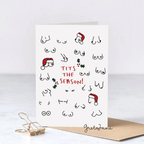 Tits The Season – Funny Rude Christmas Card – Greta Jane Paper Co