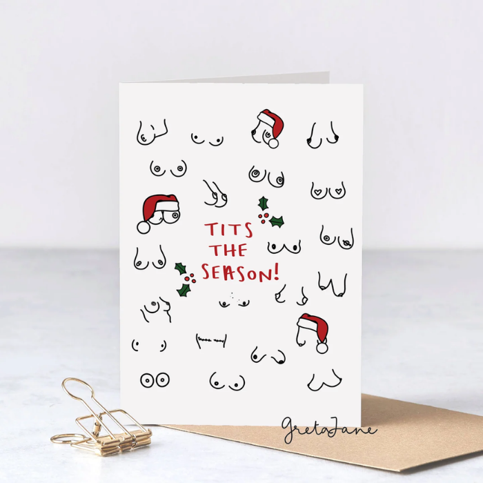 Tits The Season – Funny Rude Christmas Card – Greta Jane Paper Co