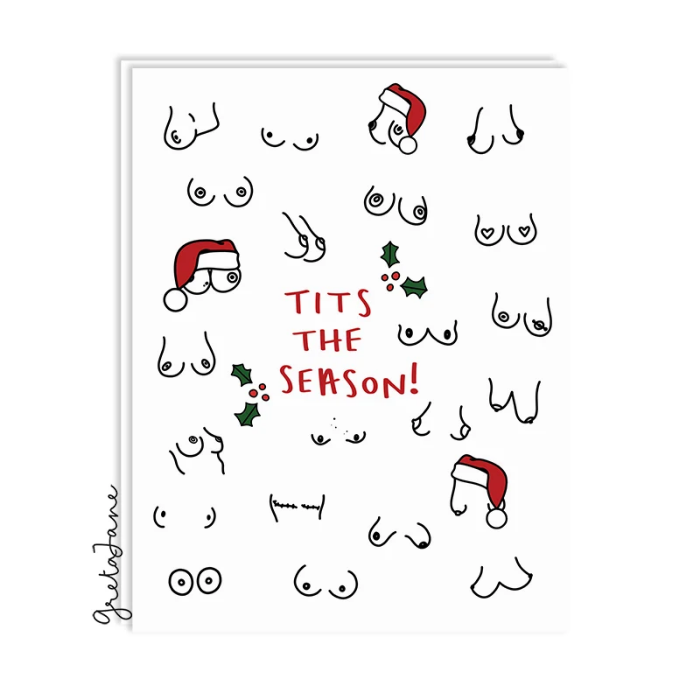 Tits The Season – Funny Rude Christmas Card – Greta Jane Paper Co
