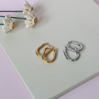 Hoop Bar Earrings – Stainless Steel Everyday Hoops