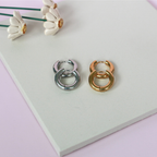 Hoop Bar Earrings – Stainless Steel Everyday Hoops