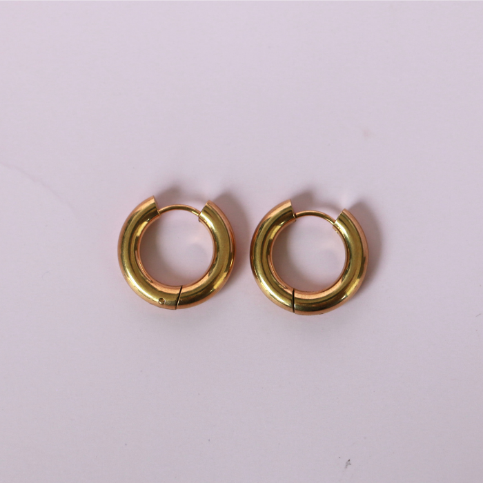 Hoop Bar Earrings – Stainless Steel Everyday Hoops