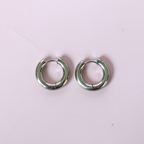 Hoop Bar Earrings – Stainless Steel Everyday Hoops
