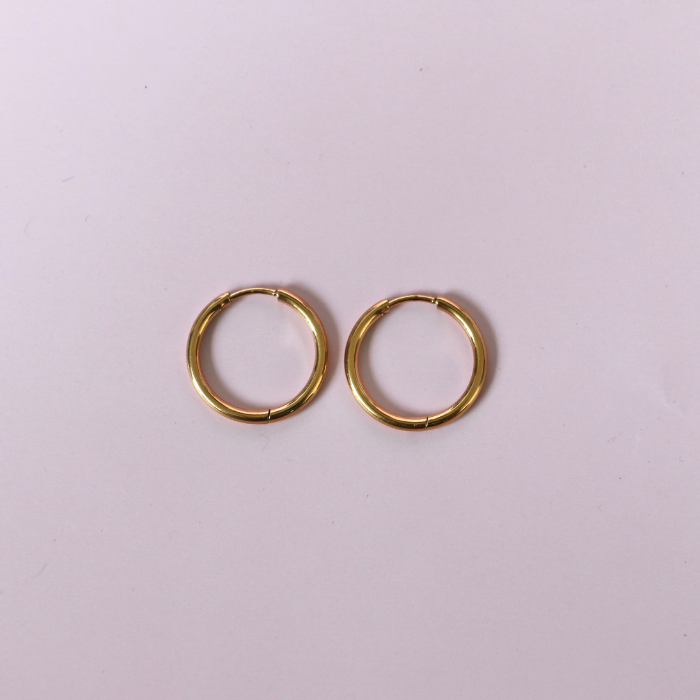 Hoop Bar Earrings – Stainless Steel Everyday Hoops