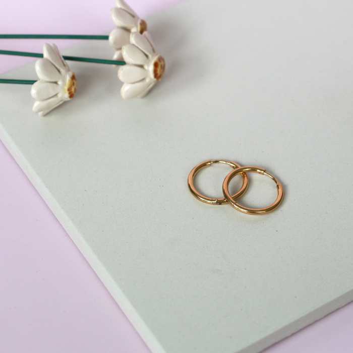 Hoop Bar Earrings – Stainless Steel Everyday Hoops