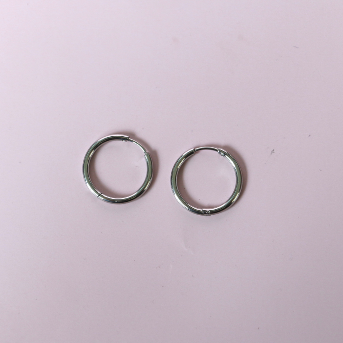 Hoop Bar Earrings – Stainless Steel Everyday Hoops