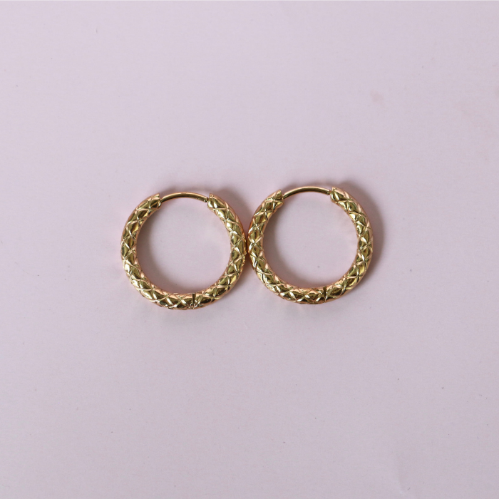 Hoop Bar Earrings – Stainless Steel Everyday Hoops