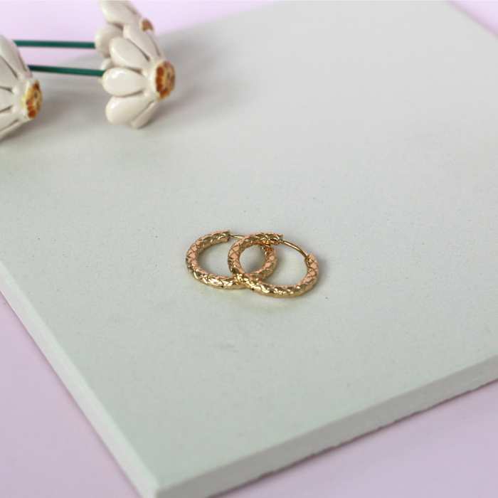 Hoop Bar Earrings – Stainless Steel Everyday Hoops