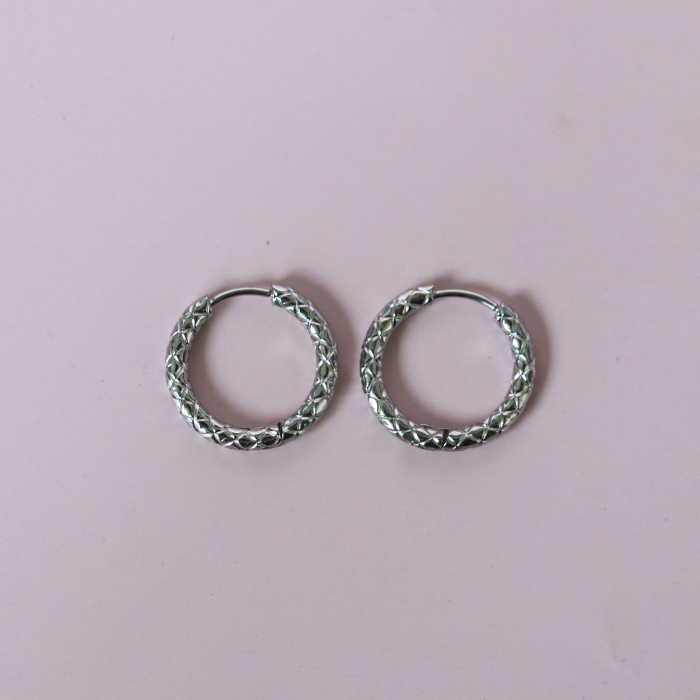Hoop Bar Earrings – Stainless Steel Everyday Hoops