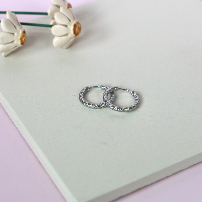 Hoop Bar Earrings – Stainless Steel Everyday Hoops