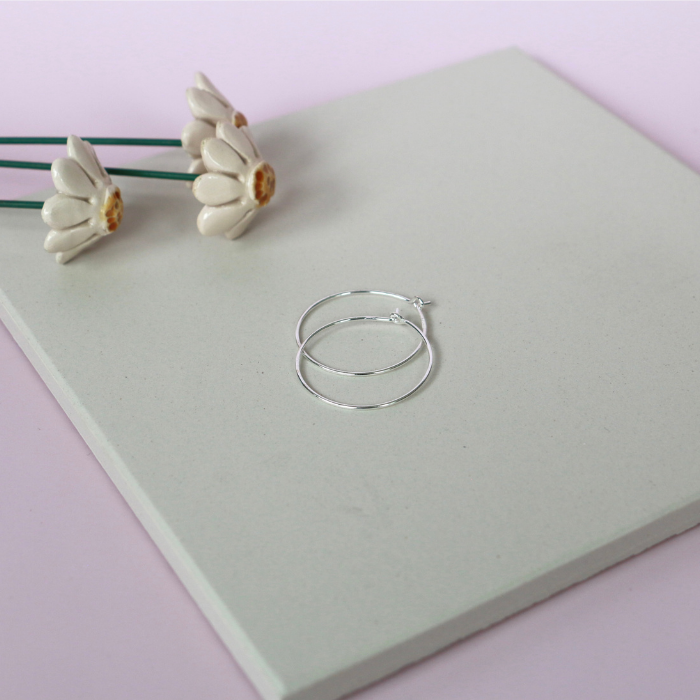 Hoop Bar Earrings – Stainless Steel Everyday Hoops