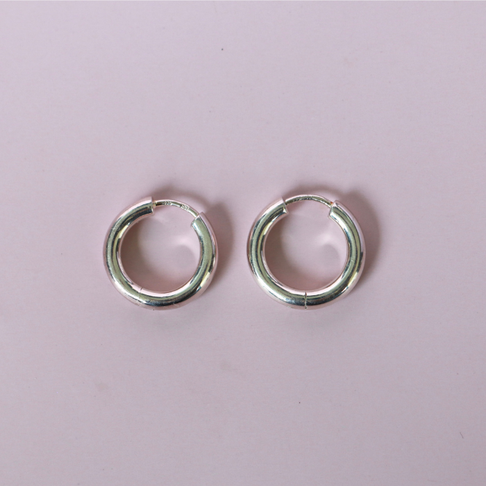 Hoop Bar Earrings – Stainless Steel Everyday Hoops