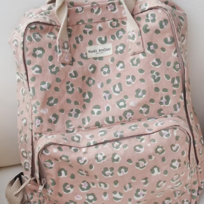 Cotton Laptop Backpack – Bengal Nougat – Bindi Atelier