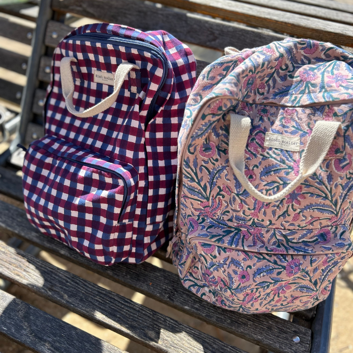 Cotton Laptop Backpack – Pio Grenade – Bindi Atelier