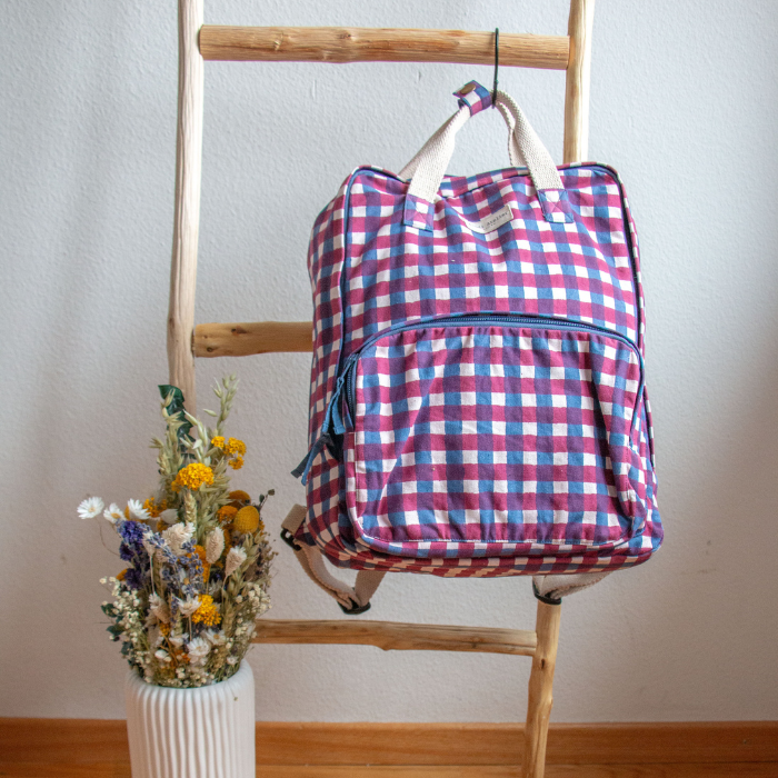 Cotton Laptop Backpack – Pio Grenade – Bindi Atelier