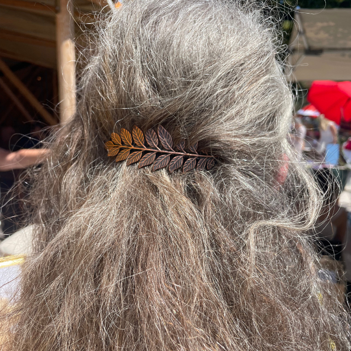Large Leaf Hair Comb – Brass Hair Accessories - Cinder & Sage