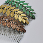 Large Leaf Hair Comb – Brass Hair Accessories - Cinder & Sage