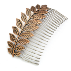 Large Leaf Hair Comb – Brass Hair Accessories - Cinder & Sage