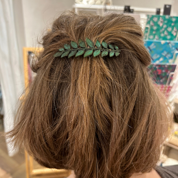 Large Leaf Hair Comb – Brass Hair Accessories - Cinder & Sage