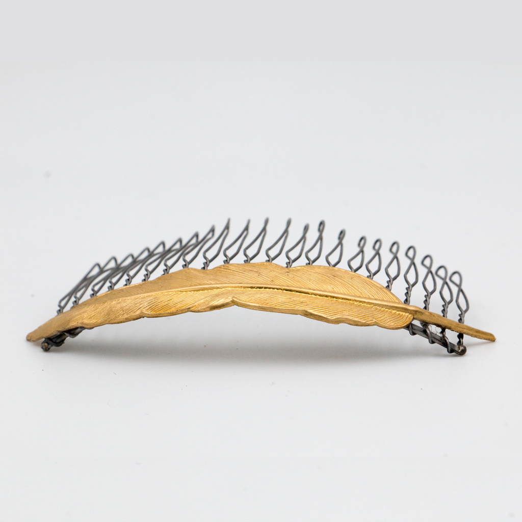 Large Quil Hair Comb – Brass Hair Accessories - Cinder & Sage