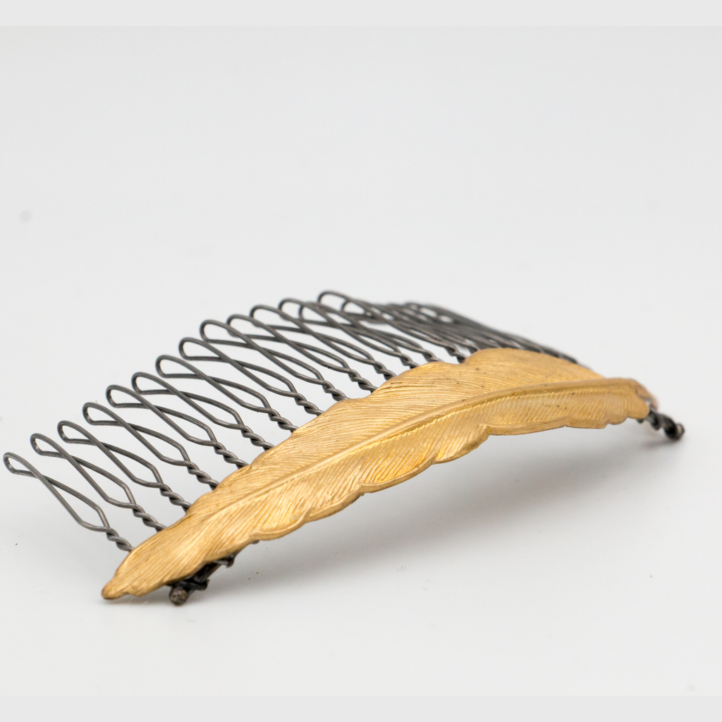 Large Quil Hair Comb – Brass Hair Accessories - Cinder & Sage