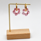 Large Resin Flower Round Creoles Hoop Earring - L’Atelier Nounille
