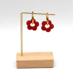 Large Resin Flower Round Creoles Hoop Earring - L’Atelier Nounille