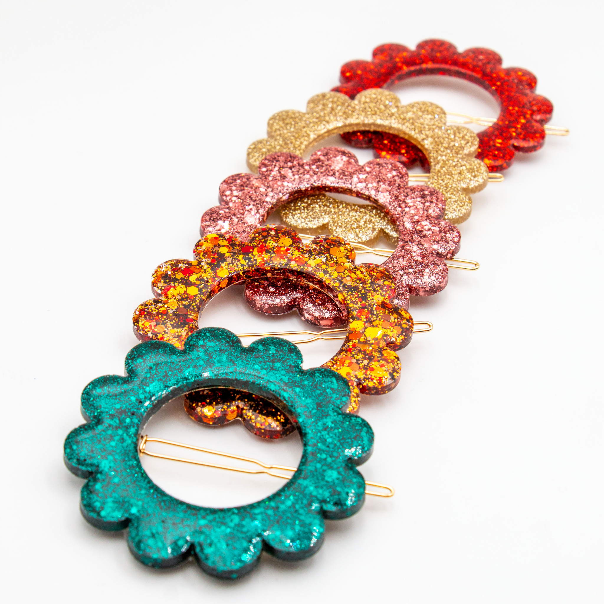 Large Flower Resin French Barrettes – L’Atelier Nounille