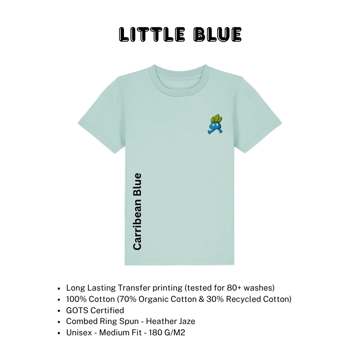 Kids Graphic Organic Cotton T-Shirt – Little Blue – Hey Rik