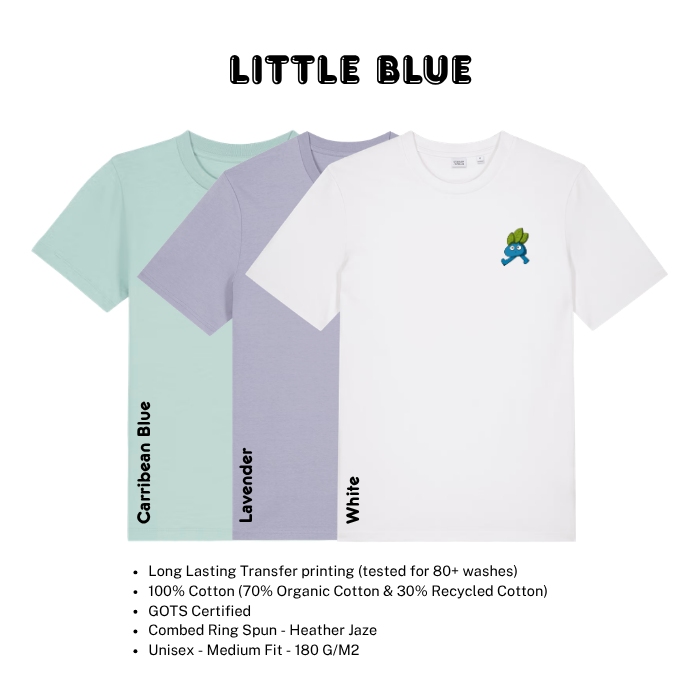 Kids Graphic Organic Cotton T-Shirt – Little Blue – Hey Rik