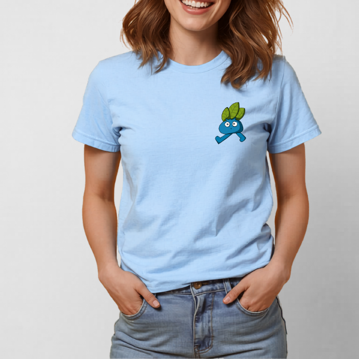 Adult Graphic Organic Cotton T-Shirt – Little Blue – Hey Rik