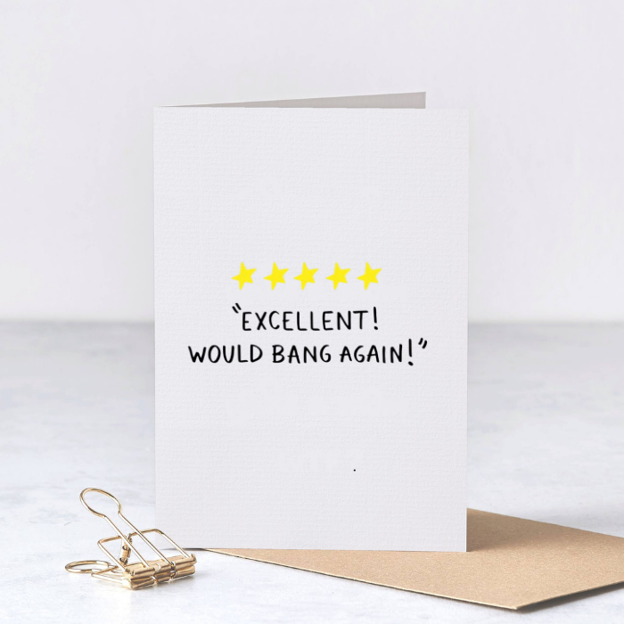 5 Stars Card – Funny Review Love Card – Greta Jane Paper Co