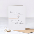 Flowers Card – Funny Minimal Love Greeting Card – Greta Jane Paper Co