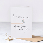 Flowers Card – Funny Minimal Love Greeting Card – Greta Jane Paper Co