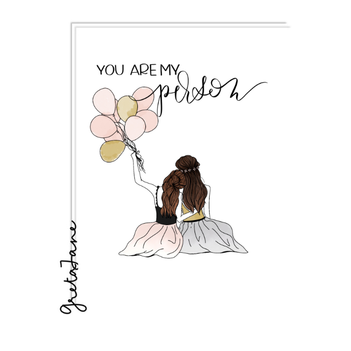 You Are My Person – Cute Card – Greta Jane Paper Co
