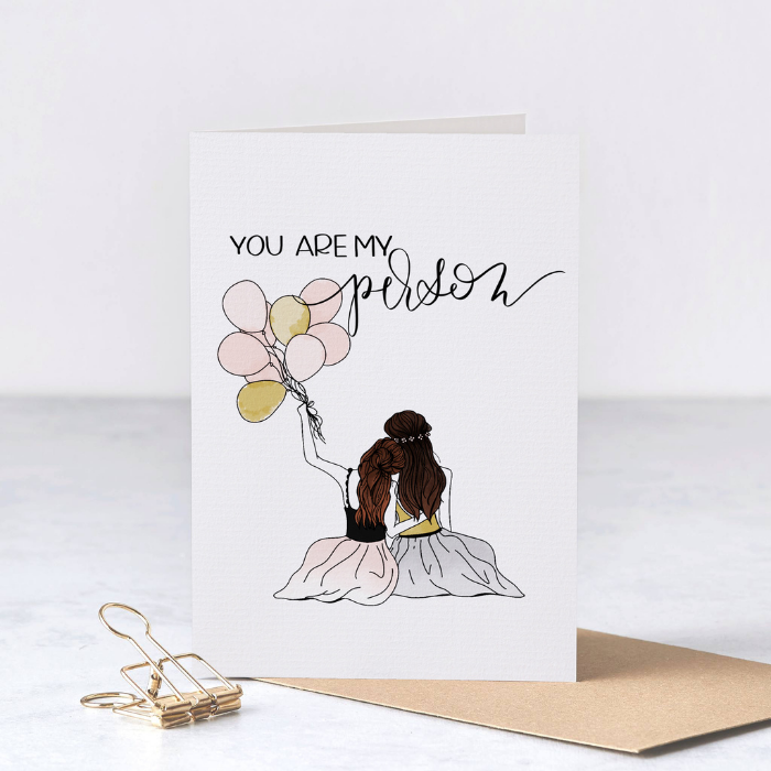 You Are My Person – Cute Card – Greta Jane Paper Co