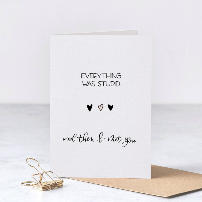 Stupid Card – Funny Insult Love Card – Greta Jane Paper Co