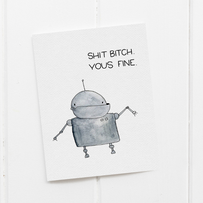 You’s Fine Card – Funny Compliment Love Card – Greta Jane Paper Co