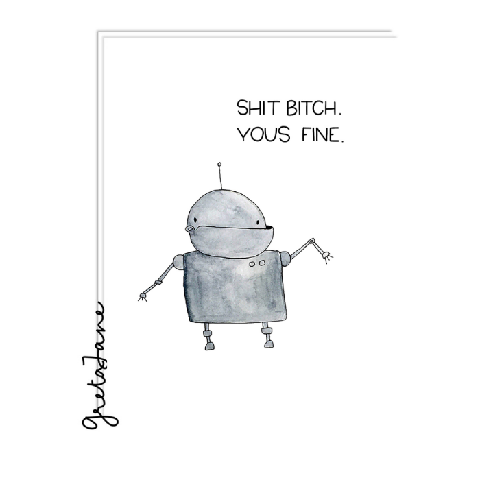 You’s Fine Card – Funny Compliment Love Card – Greta Jane Paper Co